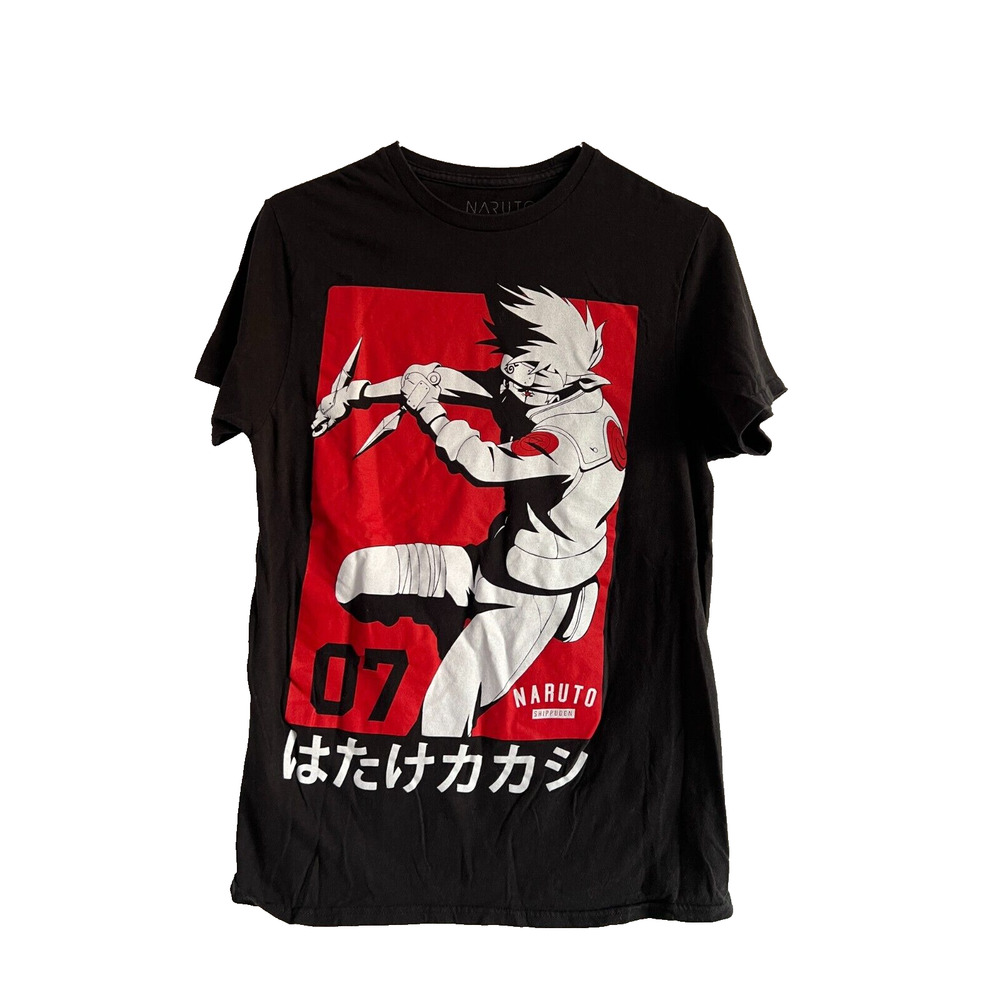2002 Naruto Shippuden Collection T-shirt Men's Small (S) Rare Black VTG Anime